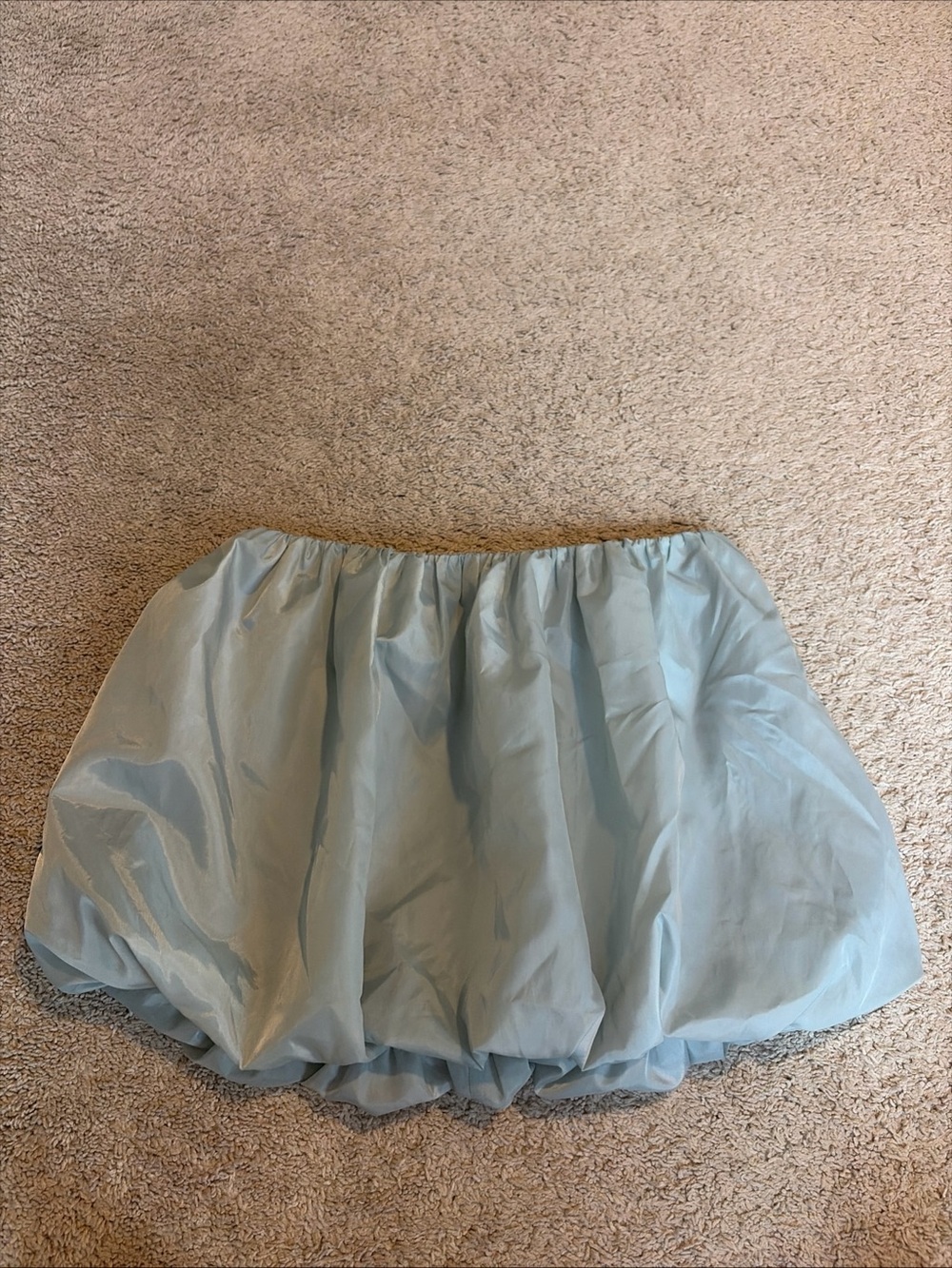 J Crew Collection Taffeta Blue Bubble Mini Skirt Size 10